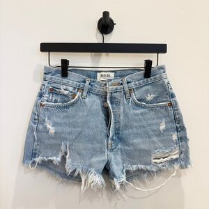 Agolde Parker Light Blue Jean Shorts